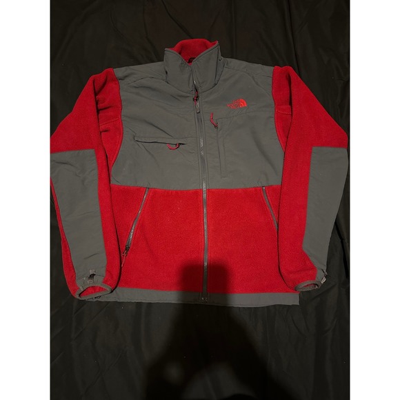 The North Face Other - The North Face Denali Full Zip Fleece Jacket Red Grey Mens Medium Pit Zips